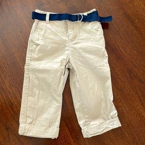 Polo Ralph Lauren Khaki pants w belt Size 24 months